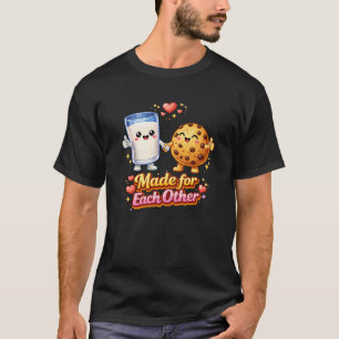 Camiseta Leche y galletas: Hechos el uno para el otro Diseñ