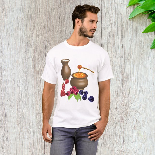 Camiseta Leche y miel con comida rústica Berries (Subido por el creador)