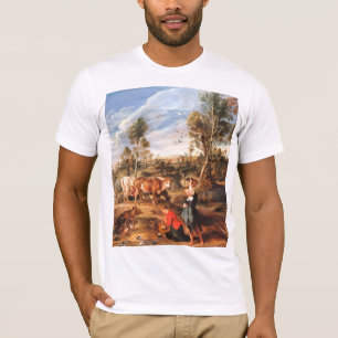 Camiseta Lecheras con ganado en un paisaje, 'La granja de L