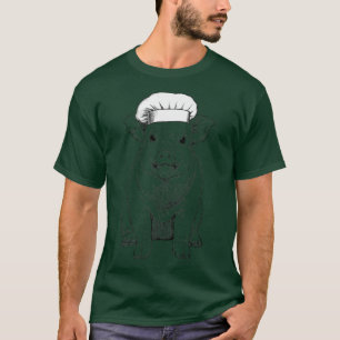 Camiseta Lechón Granja Animal Chef Cocina divertida