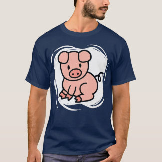 Camiseta Lechón lindo Personalizado Cerdo I Cute Cerdo I Ni
