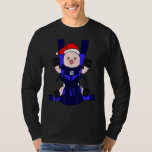 Camiseta Lechón Santa Funny Cute Farmgirl Christma<br><div class="desc">El lechón Santa Funny Cute Farmer Navidades.</div>