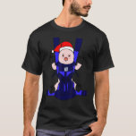 Camiseta Lechón Santa Funny Cute Farmgirl Christma<br><div class="desc">El lechón Santa Funny Cute Farmer Navidades.</div>