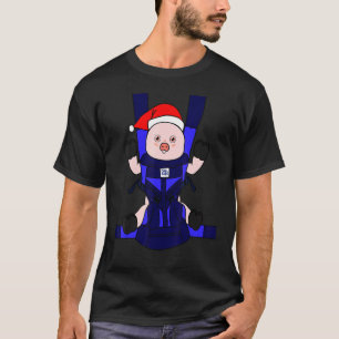 Camiseta Lechón Santa Funny Cute Farmgirl Christma