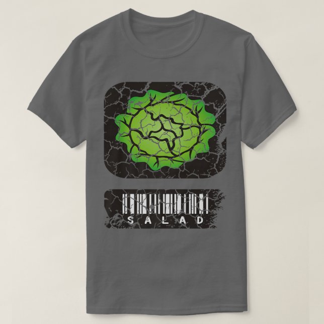 Camiseta Lechuga de ensalada de alimentos con problemas (Diseño del anverso)