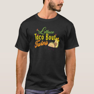 Camiseta Lechuga de Invitación del bebé Taco sobre un gemel