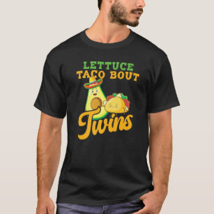 Camiseta Lechuga de Invitación para bebés Taco sobre gemelo