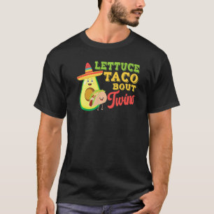 Camiseta Lechuga de Invitación para bebés Taco sobre gemelo
