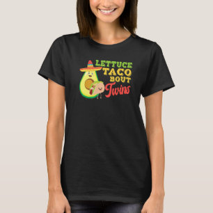 Camiseta Lechuga de Invitación para bebés Taco sobre gemelo