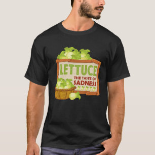 Camiseta Lechuga El sabor de la tristeza Gracioso Vegan Gre