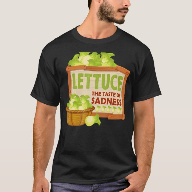 Camiseta Lechuga El Sabor De La Tristeza Vegan La Comida Ve (Anverso)
