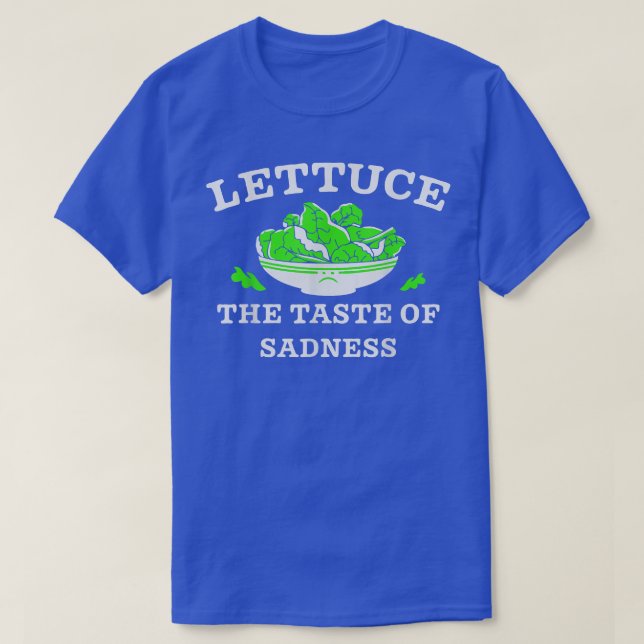 Camiseta Lechuga El Sabor De La Tristeza Vegetaria Vegetari (Diseño del anverso)