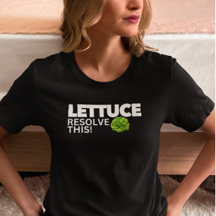 Camiseta ¡Lechuga Resuelva Esto! Divertido Vegano