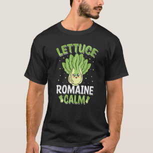 Camiseta Lechuga romana calma divertida jardinería amante d