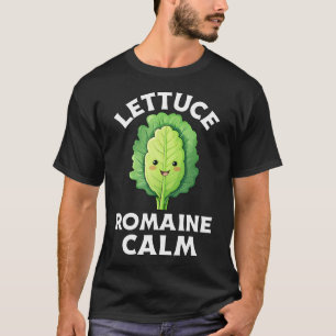 Camiseta Lechuga romana tranquila Chiste divertido de verdu