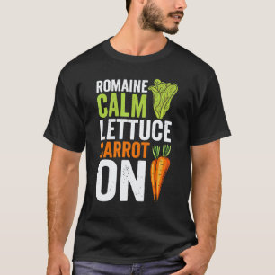Camiseta Lechuga romana tranquila zanahoria vegana broma ve