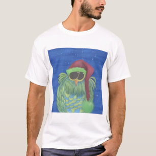 Camiseta Lechuza Adorable con Santa Hat