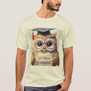 Camiseta Lechuza Adorable De Graduación - ¡Mira A Quién Se 