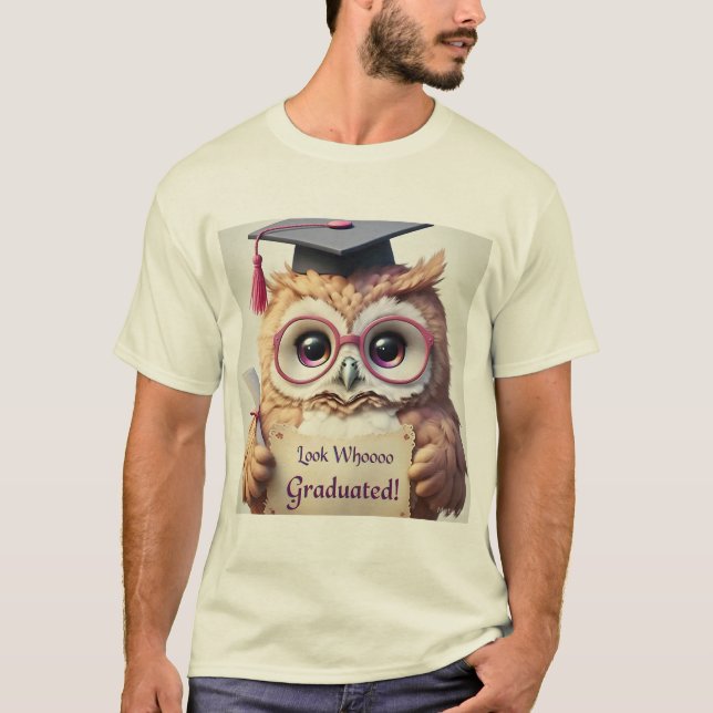 Camiseta Lechuza Adorable De Graduación - ¡Mira A Quién Se  (Anverso)