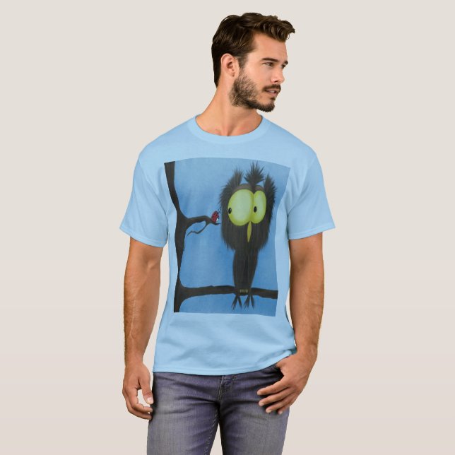 Camiseta Lechuza Adorable Y Colorida Oliver (Anverso completo)
