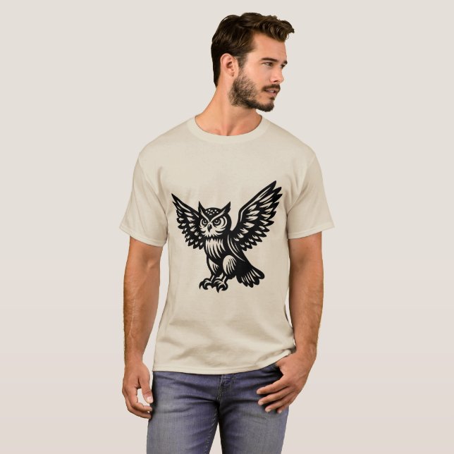 Camiseta Lechuza Alighting (Anverso completo)