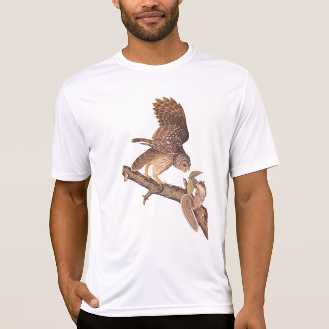 Camiseta Lechuza barata de Audubon y pareja extravagante (Anverso)