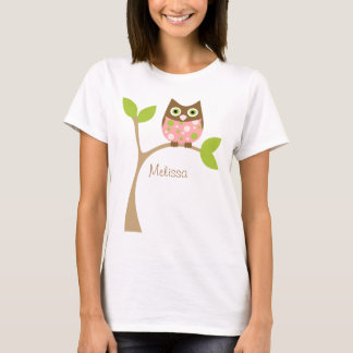 Camiseta Lechuza Bebé Rosa