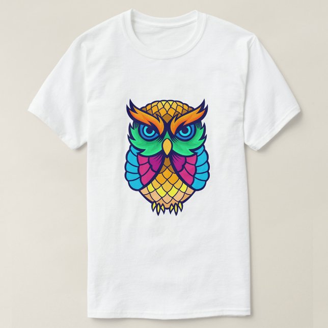 Camiseta Lechuza colorida (Colorful Owl illustration!)