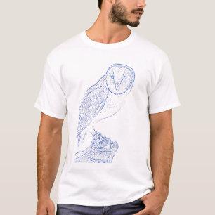 Camiseta Lechuza común (azul)