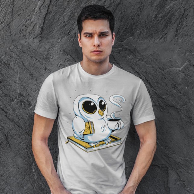 Camiseta Lechuza Con Biopos Y Café (Subido por el creador)