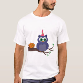 Camiseta Lechuza Cuta de Halloween y calabaza