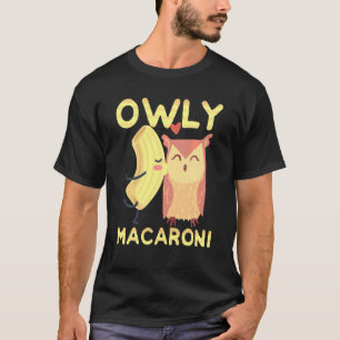 Camiseta Lechuza Cuta Y Macaroni Owly Macaroni Holy Macaron