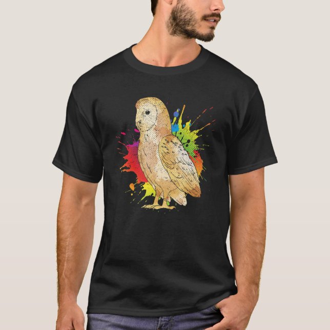 Camiseta Lechuza de Aves Colorida Lechuza 1 (Anverso)