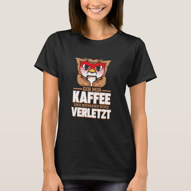Camiseta Lechuza de café para la oficina del grupo matutino (Anverso)