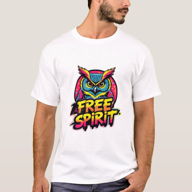 Camiseta Lechuza de Espíritu Libre (Anverso)