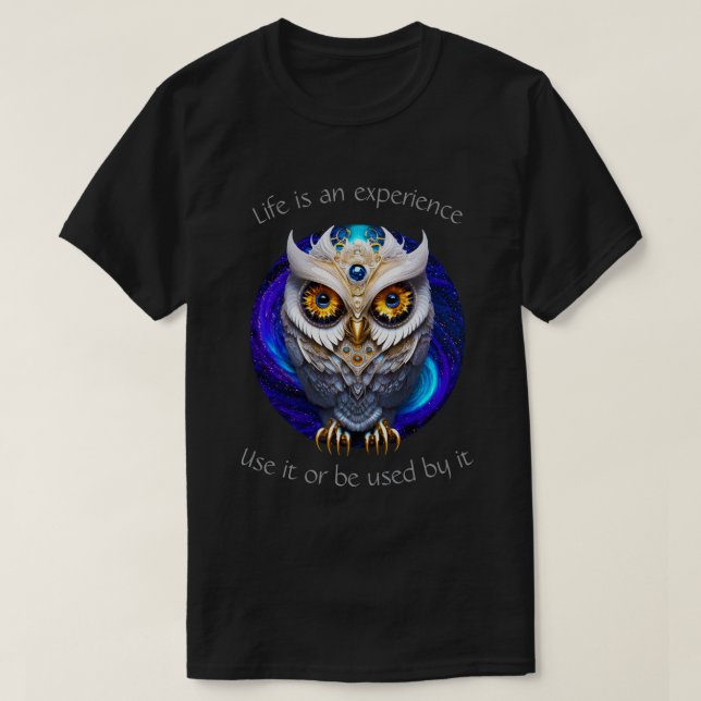 Camiseta Lechuza de experiencia de vida 01 (Diseño del anverso)