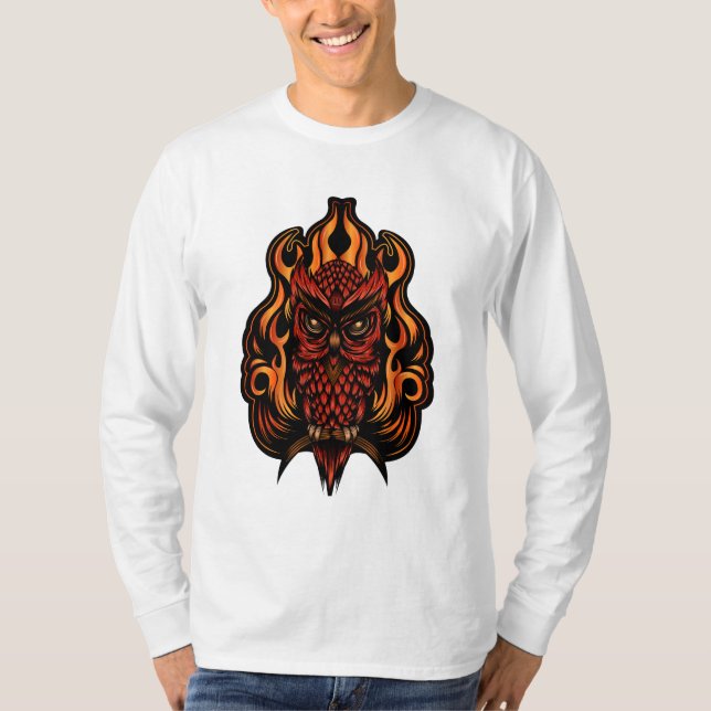 Camiseta Lechuza de Fuego (Anverso)