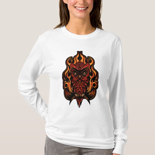 Camiseta Lechuza de Fuego (Anverso)