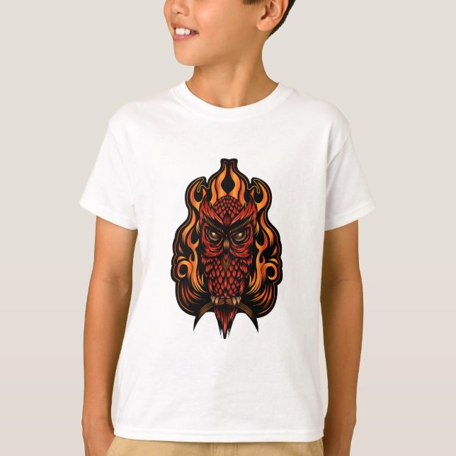 Camiseta Lechuza de Fuego (Anverso)