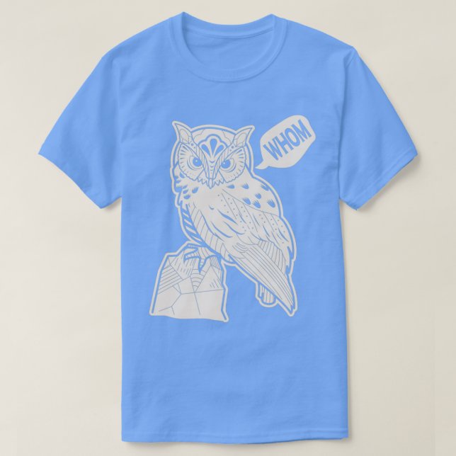 Camiseta Lechuza divertida quién (Diseño del anverso)