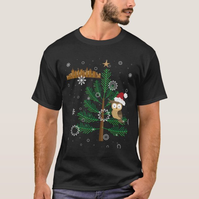 Camiseta Lechuza En La Ciudad Rockefeller La Lechuza Nueva  (Anverso)