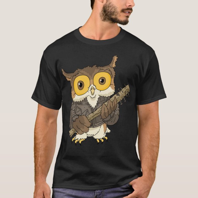 Camiseta Lechuza Gangster Punk. (Anverso)