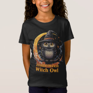 Camiseta Lechuza gruesa en Gorra de brujas por Halloween em