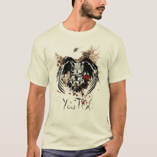Camiseta Lechuza Grunge Volando Hacia