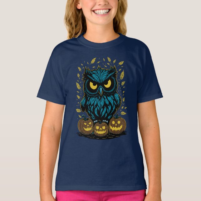 Camiseta Lechuza Halloween divertida (Anverso)