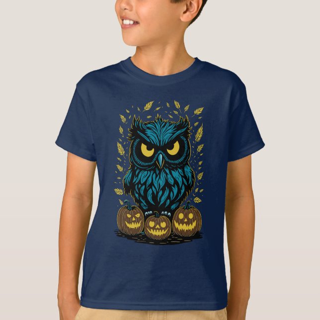 Camiseta Lechuza Halloween divertida (Anverso)
