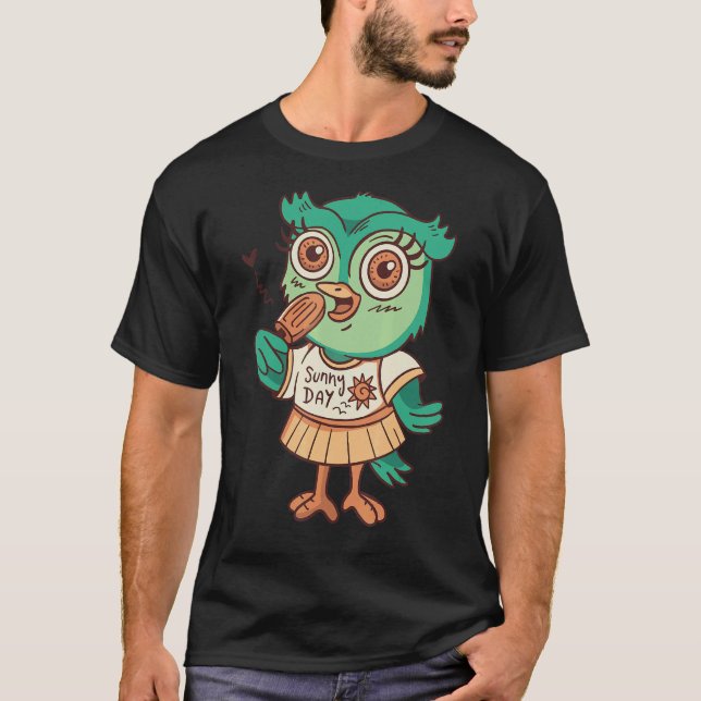 Camiseta Lechuza Helada Zoológico de Alimentos Niños Lechuz (Anverso)