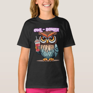 Camiseta Lechuza, jugo bebiendo lechuza irritable