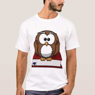 Camiseta Lechuza Libro De Aves Carácter Naturaleza Sabio Sa
