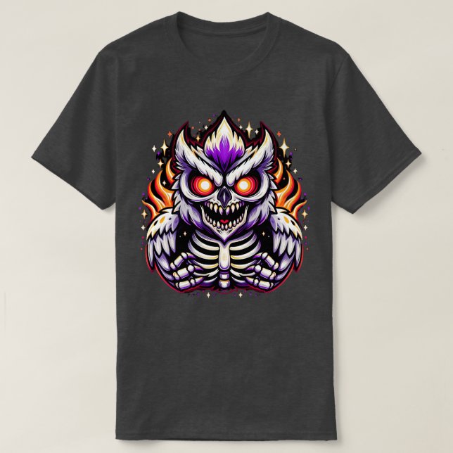Camiseta Lechuza mágica de Halloween de la lechuza 2 (Diseño del anverso)